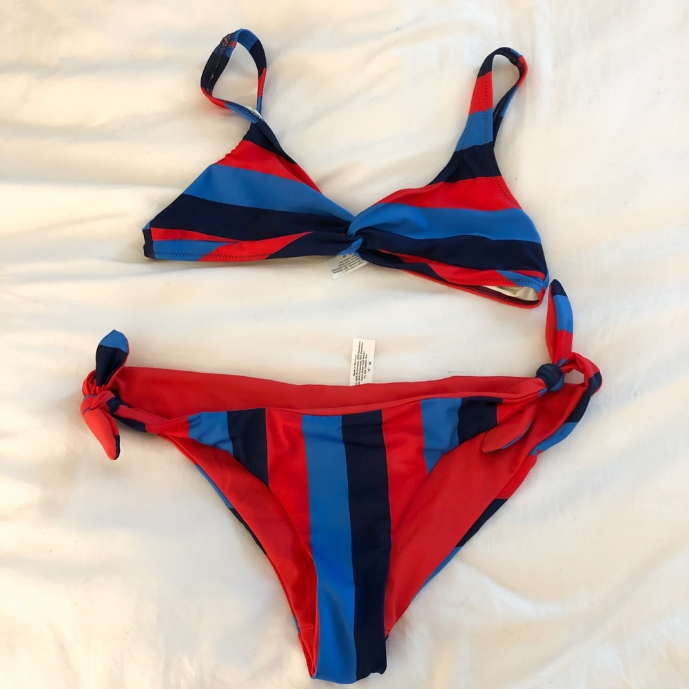 Solid and Striped Jane Bikini Set - Size M/L
